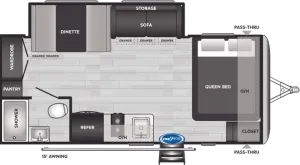 Floorplan of RV model 1860SS