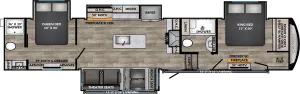 Floorplan of RV model CE4041DB