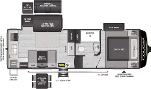 Floorplan of RV model 23MLE