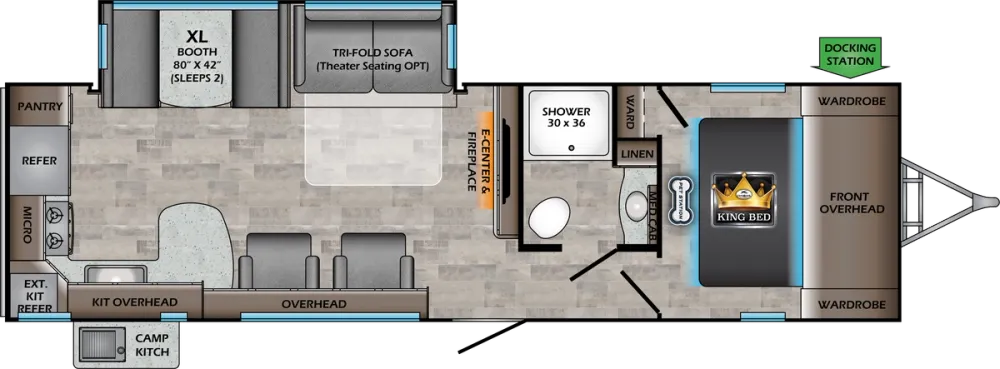 Floorplan of RV model SS291RK