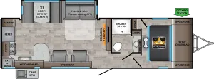 Floorplan of RV model SS291RK