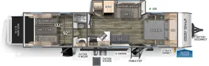 Floorplan of RV model 29RRT