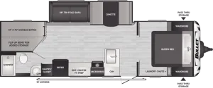 Floorplan of RV model 2730BH