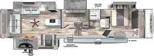 Floorplan of RV model 3660SUITE