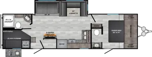 Floorplan of RV model ZR298BH