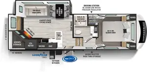 Floorplan of RV model 240RE