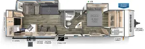 Floorplan of RV model 304RK