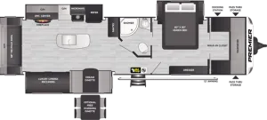 Floorplan of RV model 34RIPR