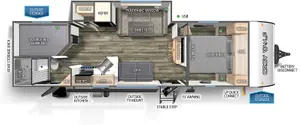 Floorplan of RV model 26BRB