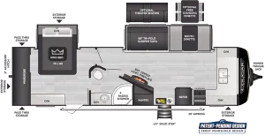 Floorplan of RV model 29FKD