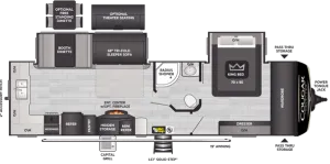 Floorplan of RV model 30RKD