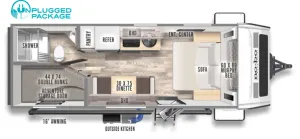 Floorplan of RV model NB19.3