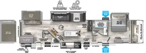 Floorplan of RV model 353BED