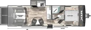 Floorplan of RV model 2815