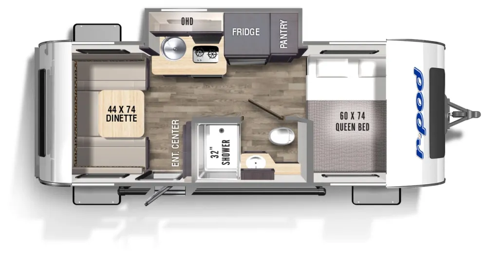 Floorplan of RV model RP-190