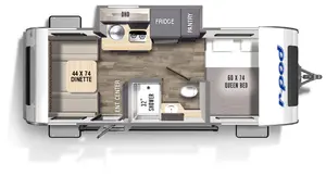 Floorplan of RV model RP-190