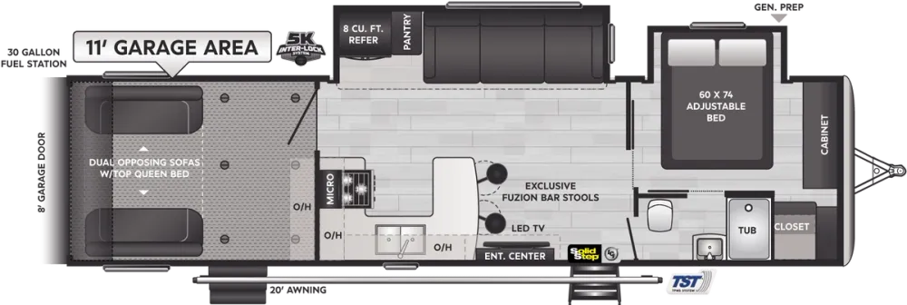 Floorplan of RV model 317