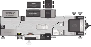 Floorplan of RV model 34BIPR