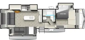 Floorplan of RV model 290RLW