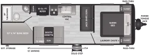 Floorplan of RV model 25BHN