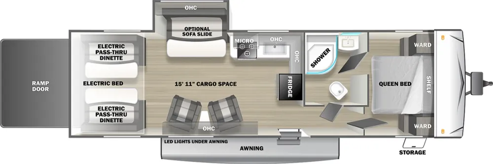 Floorplan of RV model FQ2715G