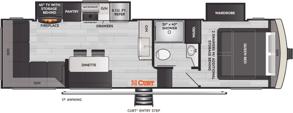 Floorplan of RV model 3250RL