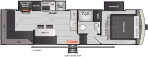 Floorplan of RV model 3250RL