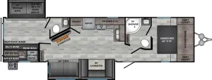 Floorplan of RV model ZR333DB