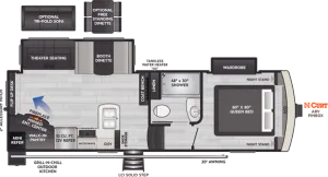 Floorplan of RV model 248SLRE