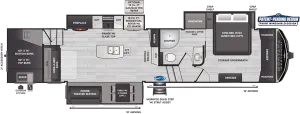 Floorplan of RV model 351BH