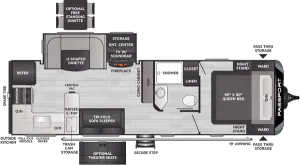 Floorplan of RV model 2704RK