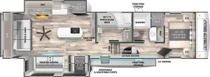 Floorplan of RV model 327MB