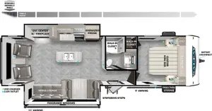 Floorplan of RV model 27RE