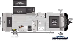 Floorplan of RV model 25RDS