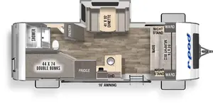 Floorplan of RV model RP-203