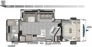 Floorplan of RV model 26RBS