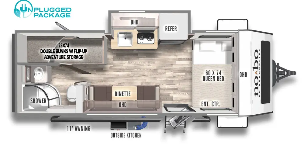 Floorplan of RV model NB16.6