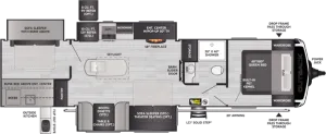 Floorplan of RV model 340BH