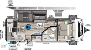 Floorplan of RV model 25RK