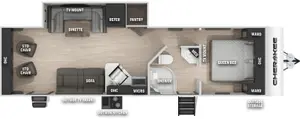 Floorplan of RV model 274AK