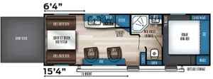 Floorplan of RV model 25V