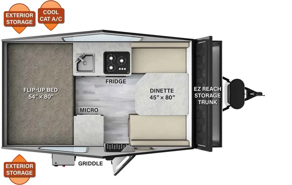 Floorplan of RV model T12RBST