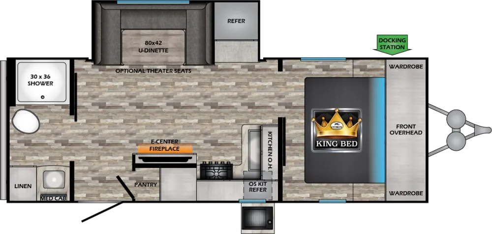 Floorplan of RV model CR22RBS