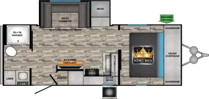 Floorplan of RV model CR22RBS