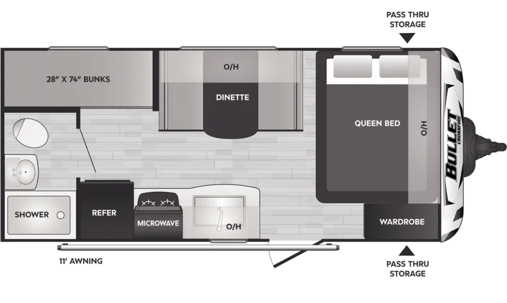 Floorplan of RV model 1700BH