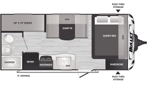 Floorplan of RV model 1700BH