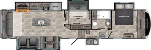 Floorplan of RV model VL3801MD