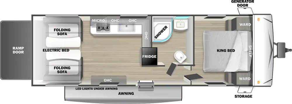 Floorplan of RV model FS2513GLE