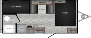 Floorplan of RV model ZR18BH