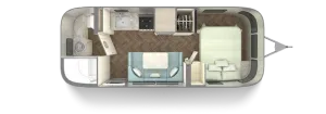 Floorplan of RV model International 23FB